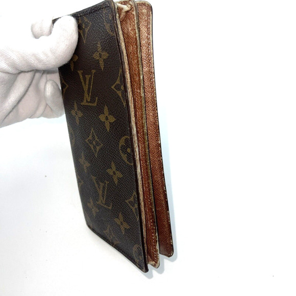 LOUIS VUITTON Long Credit Card Wallet Porte Valeurs Cartes Checkbook Authentic - Picture 10 of 16